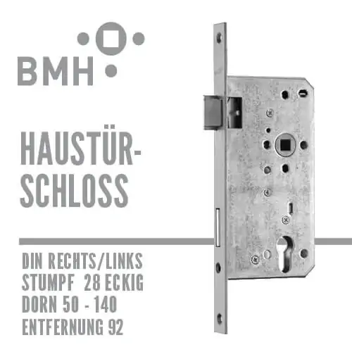 Haustürschloss für stumpfe Türen