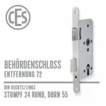 CES Objekt-Einsteckschloss 24-55/72 stumpf rund