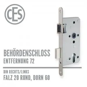CES Objekt-Einsteckschloss 20-60/72 falz rund