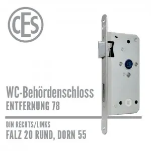 WC Objekt-Einsteckschloss 20-55/72