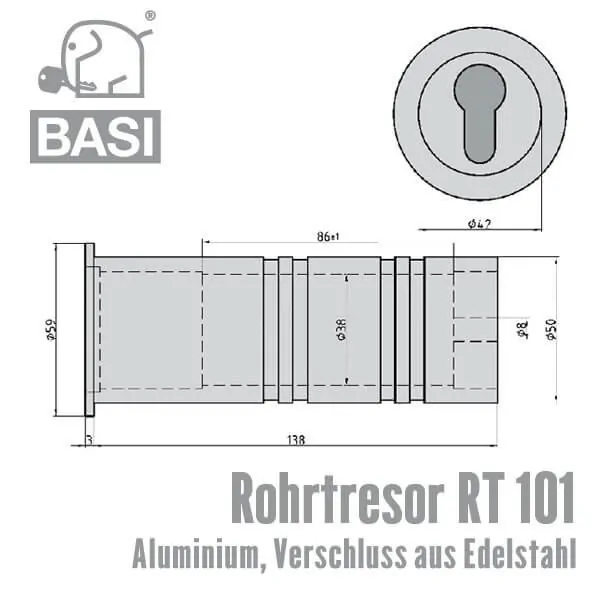 Rohrtresor RT 101 – Bild 2