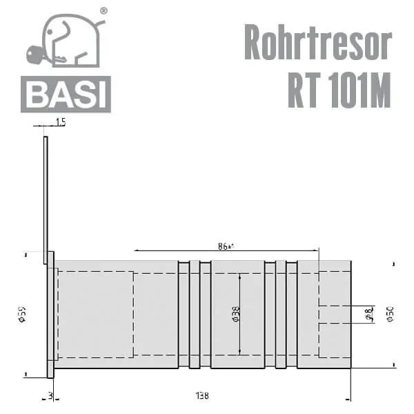 Rohrtresor RT 101M – Bild 3