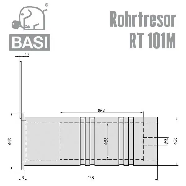 Rohrtresor RT 101M – Bild 3