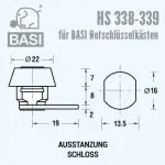 BASI HS 338 - 339 Hebelschloss für Notschlüsselkästen – Bild 2