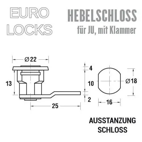 EURO LOCKS Briefkastenschloss mit Klammer – Bild 2