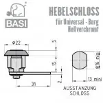 BASI HS 312 Hebelschloss für Burg Briefkästen – Bild 2