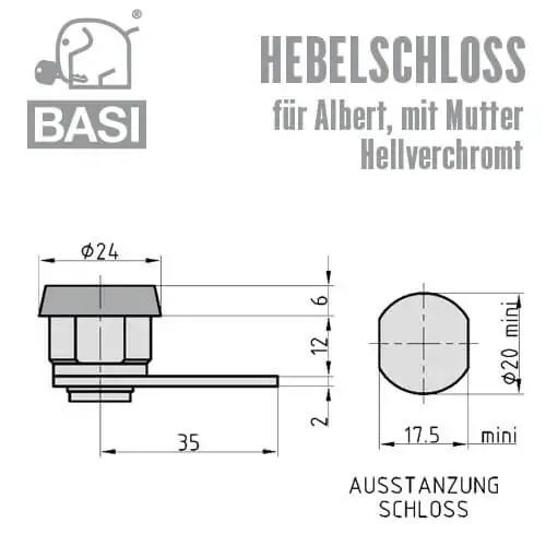 BASI HS 325 Hebelschloss für Albert – Bild 2