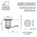 BASI HS 340-341 Hebelschloss für Briefkästen – Bild 2