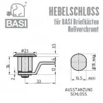 BASI HS 354-355 Hebelschloss für Briefkästen – Bild 2