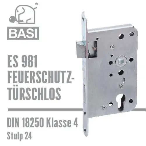 BASI Einsteck-Türschloss ES 981 24-65/72