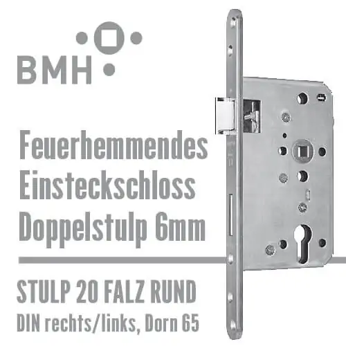 Feuerhemmendes Einsteckschloss mit Doppelstulp