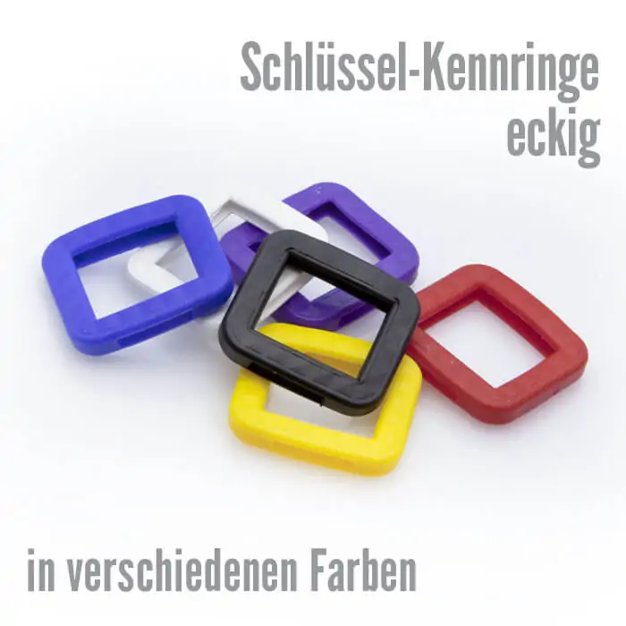 Schlüsselkennringe Eckig – Bild 1