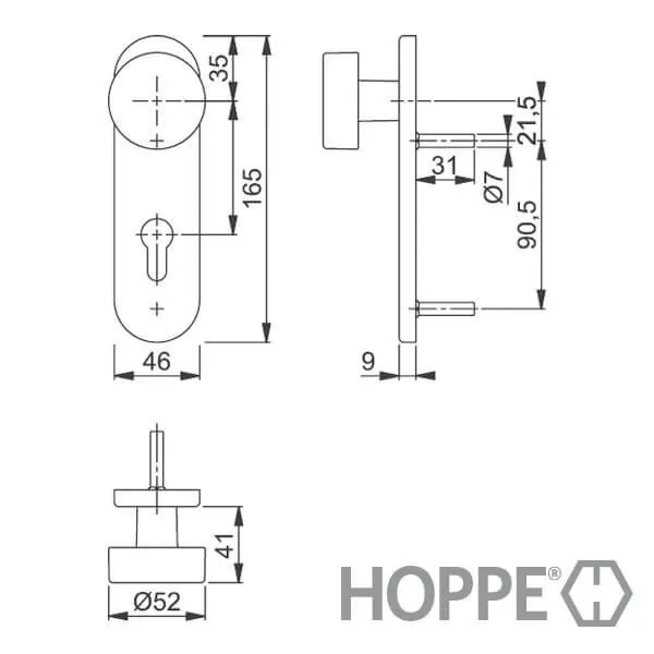 Hoppe Paris FS-Kurzschild-Wechsel-Garnitur – Bild 2