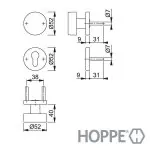 Hoppe Wechsel-Rosetten-Garnitur – Bild 3