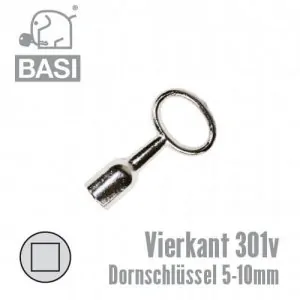 Vierkant Dornschlüssel Innen-Vierkant 5 - 10 mm Material: Zinkdruckguss, vernickelt