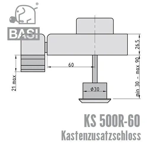 Kastenzusatzschloss KS 500 R – Bild 5