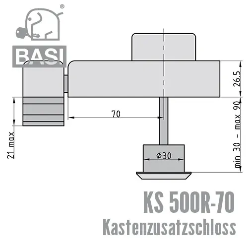 Kastenzusatzschloss KS 500 R – Bild 7