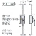 ABUS FOS650 Fenster-Stangenschloss – Bild 2