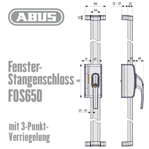 ABUS FOS650 Fenster-Stangenschloss – Bild 2
