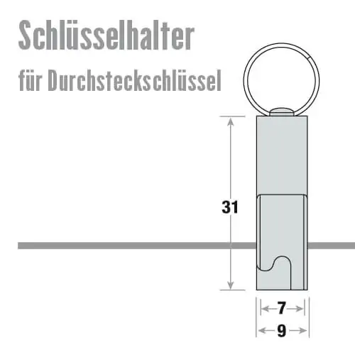 Schlüsselhalter für Durchsteckschlüssel – Bild 2