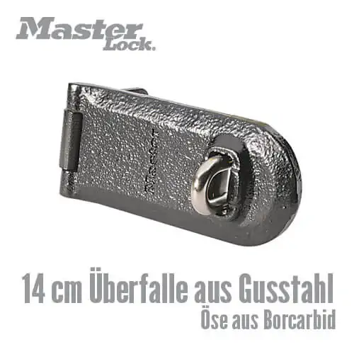 Hochsicherheitsüberfalle aus Gusstahl 14cm Master Lock