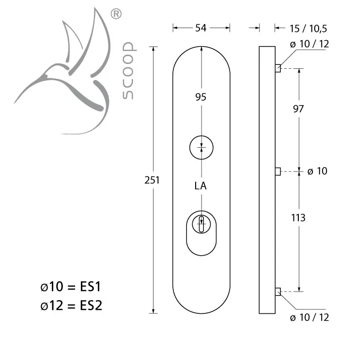 Türbeschlag GK 92 mm – Bild 3