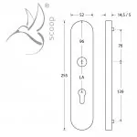 Scoop Türbeschlag GP 72 mm – Bild 2