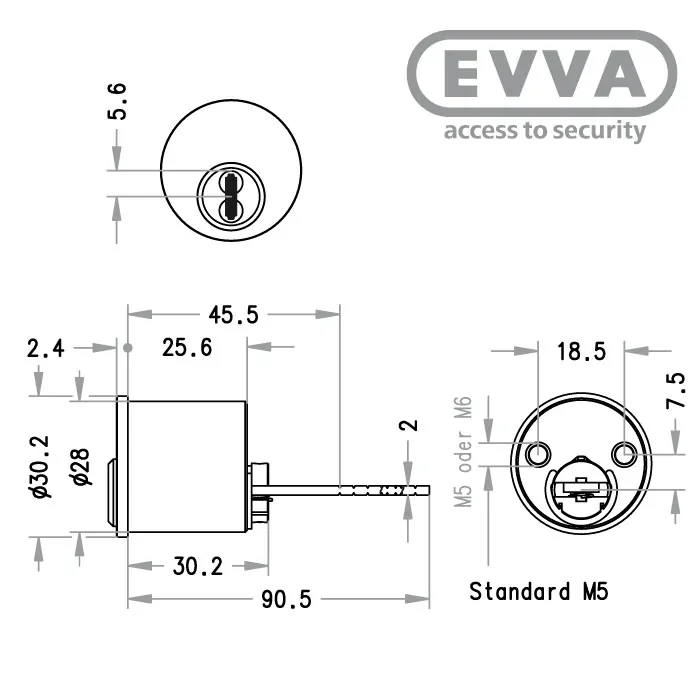 EVVA Außenzylinder