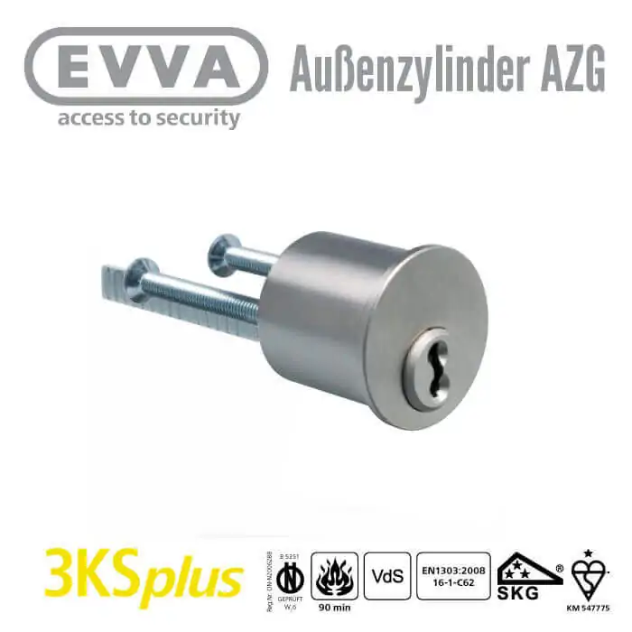 EVVA 3KS+ Außenzylinder AZG – Bild 1
