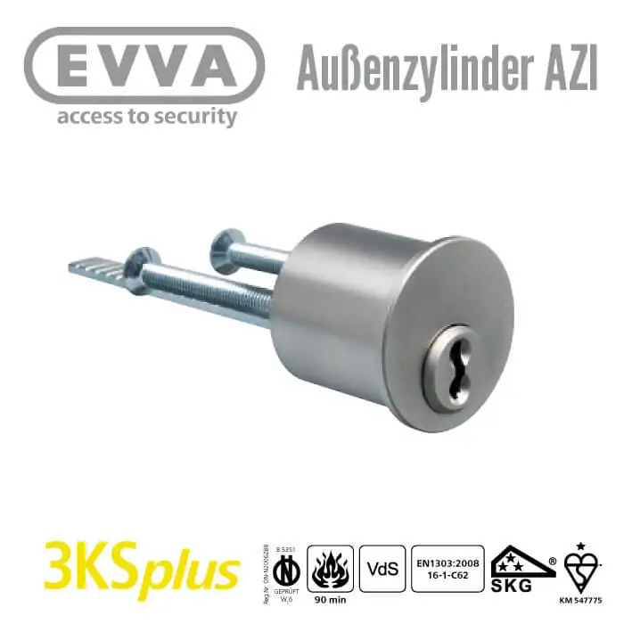 EVVA 3KS+ Außenzylinder AZI – Bild 1