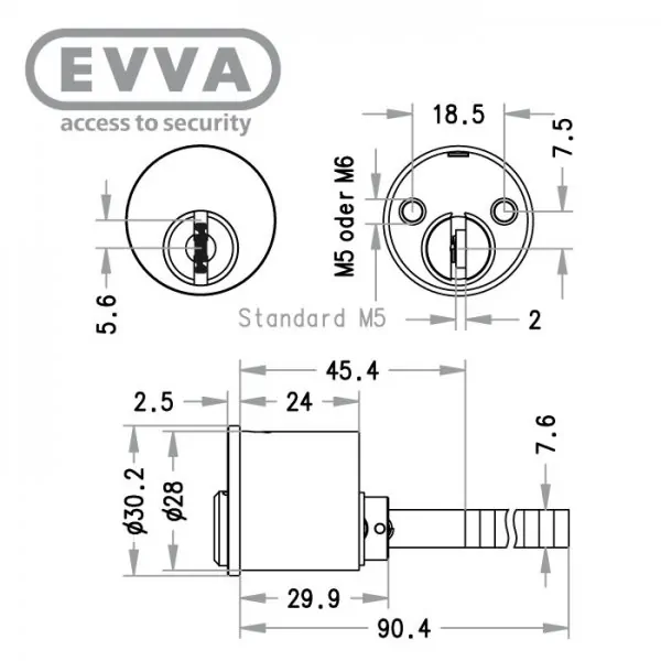 EVVA MCS Außenzylinder AZI – Bild 2