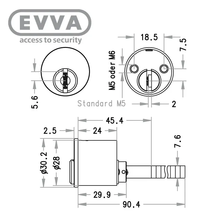 EVVA MCS Außenzylinder AZI – Bild 2