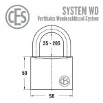 CES WD Vorhängeschloss 215N – Bild 3
