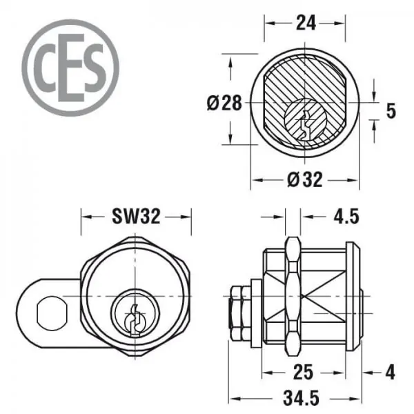 CES WD Hebelzylinder 5558 – Bild 2