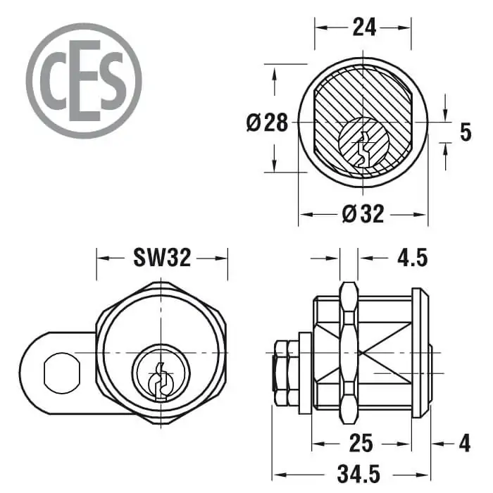 CES WD Hebelzylinder 5558 – Bild 2