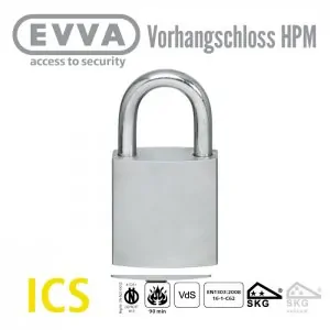 EVVA ICS Vorhängeschloss mit Sicherungskarte Das Wendeschlüsselsystem
