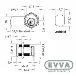 EVVA ICS Hebelzylinder MB23 – Bild 3