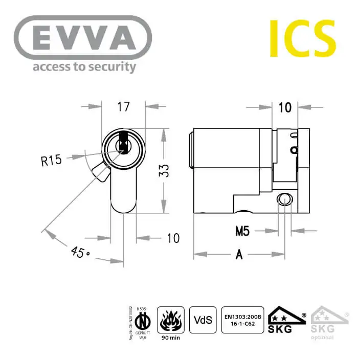 EVVA ICS Halbzylinder – Bild 3