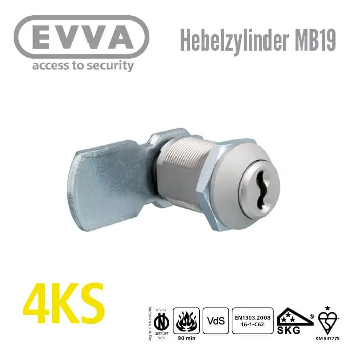 EVVA 4KS Hebelzylinder MB19