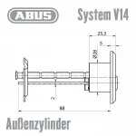 ABUS V14 Außenzylinder – Bild 3