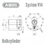 ABUS V14 Halbzylinder – Bild 2