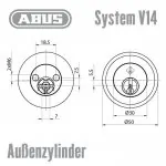 ABUS V14 Außenzylinder – Bild 2