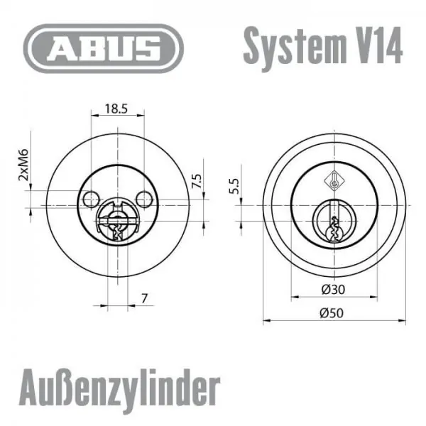 ABUS V14 Außenzylinder – Bild 2