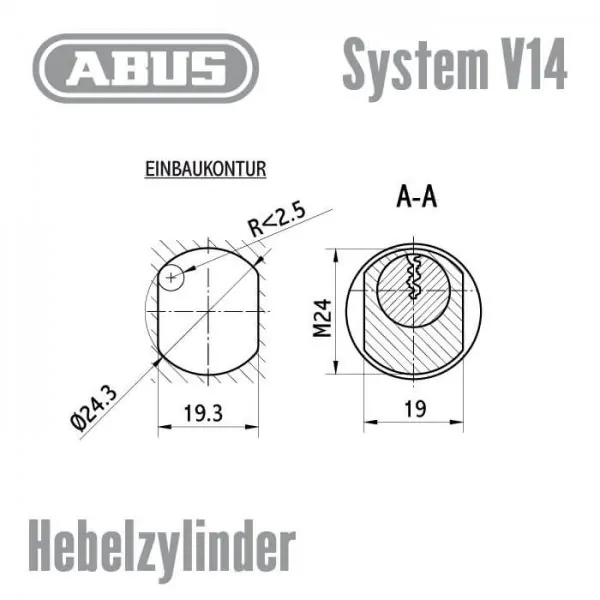 ABUS V14 Hebelzylinder – Bild 3