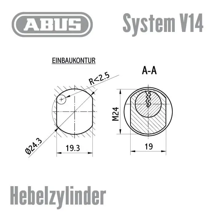 ABUS V14 Hebelzylinder – Bild 3