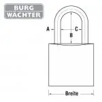 Vorhängeschloss für Halbzylinder Profi 116 PC – Bild 2