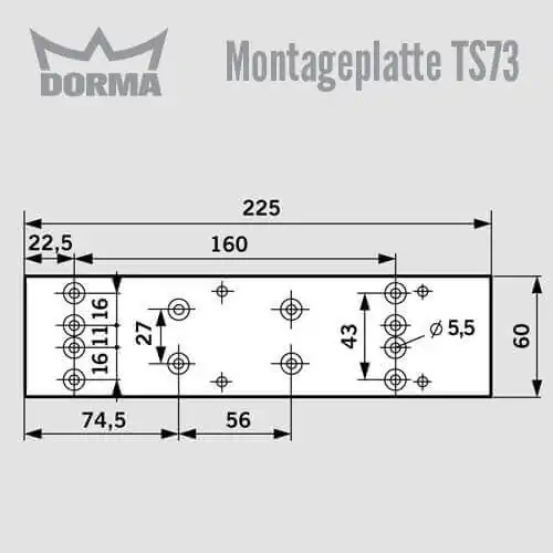 Montageplatte TS 73