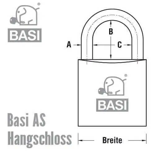 Vorhängeschloss Basi AS – Bild 2