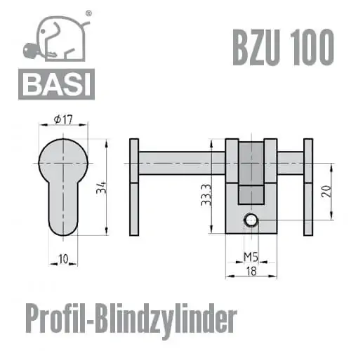 BASI Universal-Blindzylinder BZV 100 – Bild 2