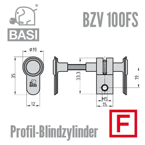 BZV 100FS Blindzylinder – Bild 2